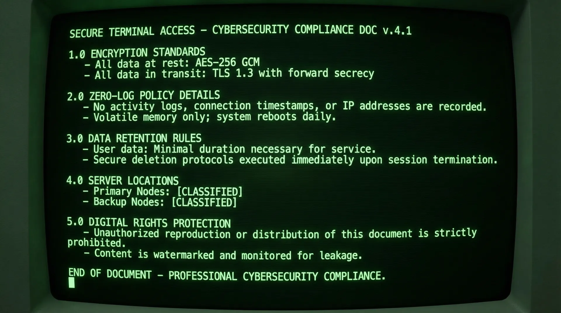 91网 安全合规政策文档终端显示